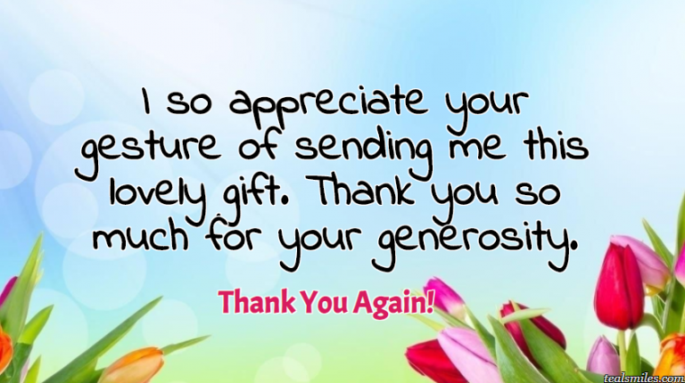 Thank You Messages For Gift - Teal Smiles