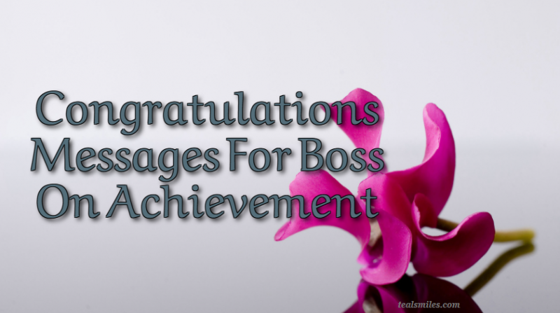 Congratulations Messages For Boss On Achievement Teal Smiles